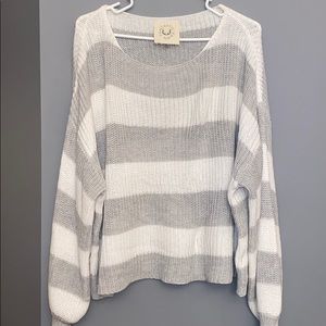 Vici Dolls striped sweater, size small.